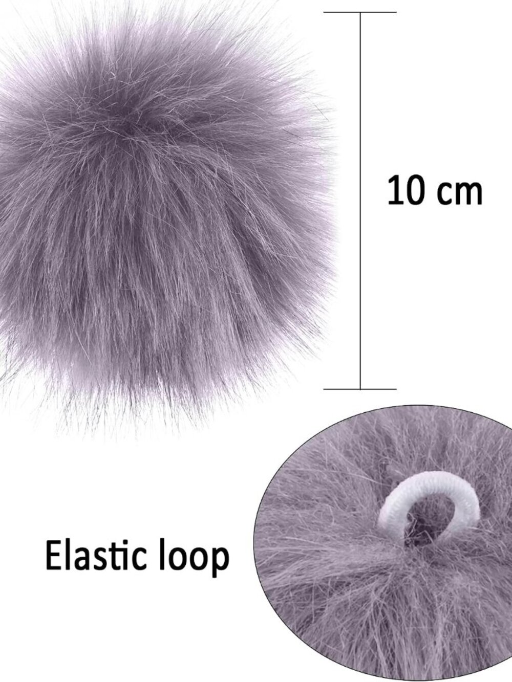 30 Pieces Faux Fur Pom Pom Balls Fluffy Pom Pom with Elastic Loop Pom Pom for Ha - Picture 2 of 7